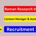 Raman Research Institute Recruitment 2025 Apply Online