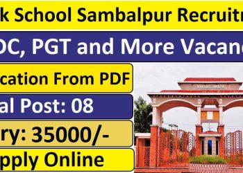 Sainik School Sambalpur Recruitment 2025 Apply Online