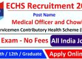 ECHS Kolkata Recruitment 2026 Apply Now