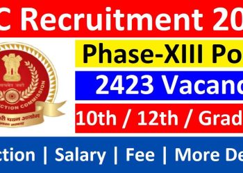 SSC Selection Post Phase 13 Notification 2025 Apply for 2423 Vacancies