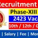 SSC Selection Post Phase 13 Notification 2025 Apply for 2423 Vacancies