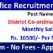 District Magistrate & Collector Office Uttar Dinajpur Recruitment 2025 Apply For District Co-ordinator Post