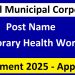 Asansol Municipal Corporation Recruitment 2025 Apply for Honorary Health Worker Posts