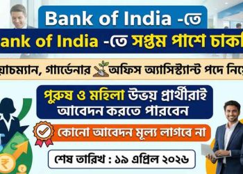 Bank of India Office Assistant & Watchman/Gardner