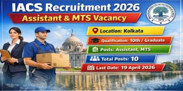 IACS - Assistant and Multi-Tasking Staff posts Recruitment