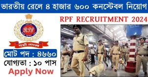 RPF Recruitment 2024 Apply 4660 Constable and Sub-Inspector Posts