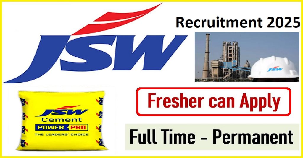 JSW Cement Company Recruitment